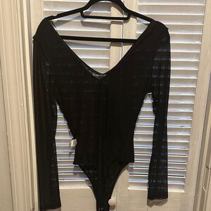 Socialite Sheer Black Bodysuit